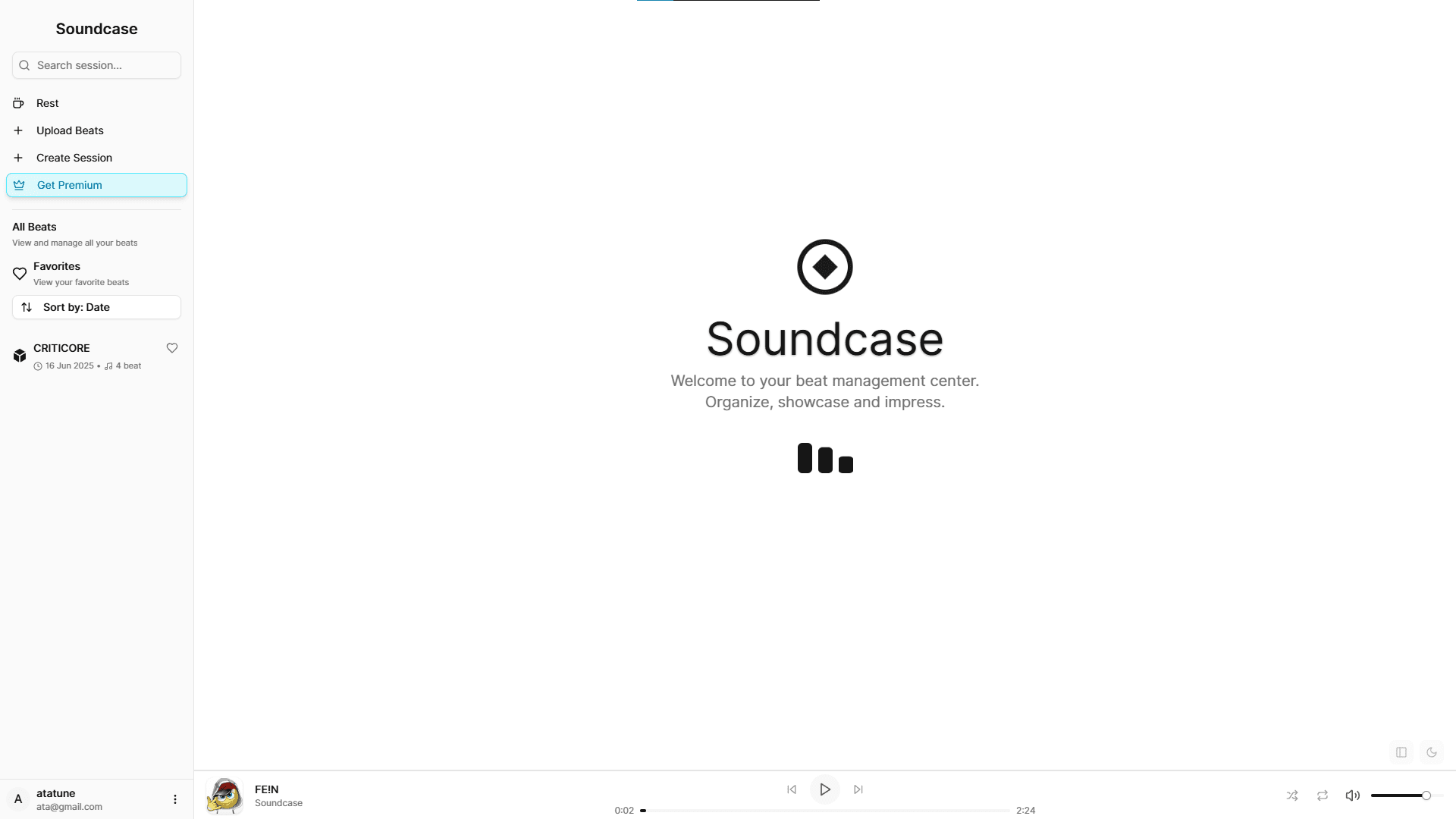 Soundcase App Landing